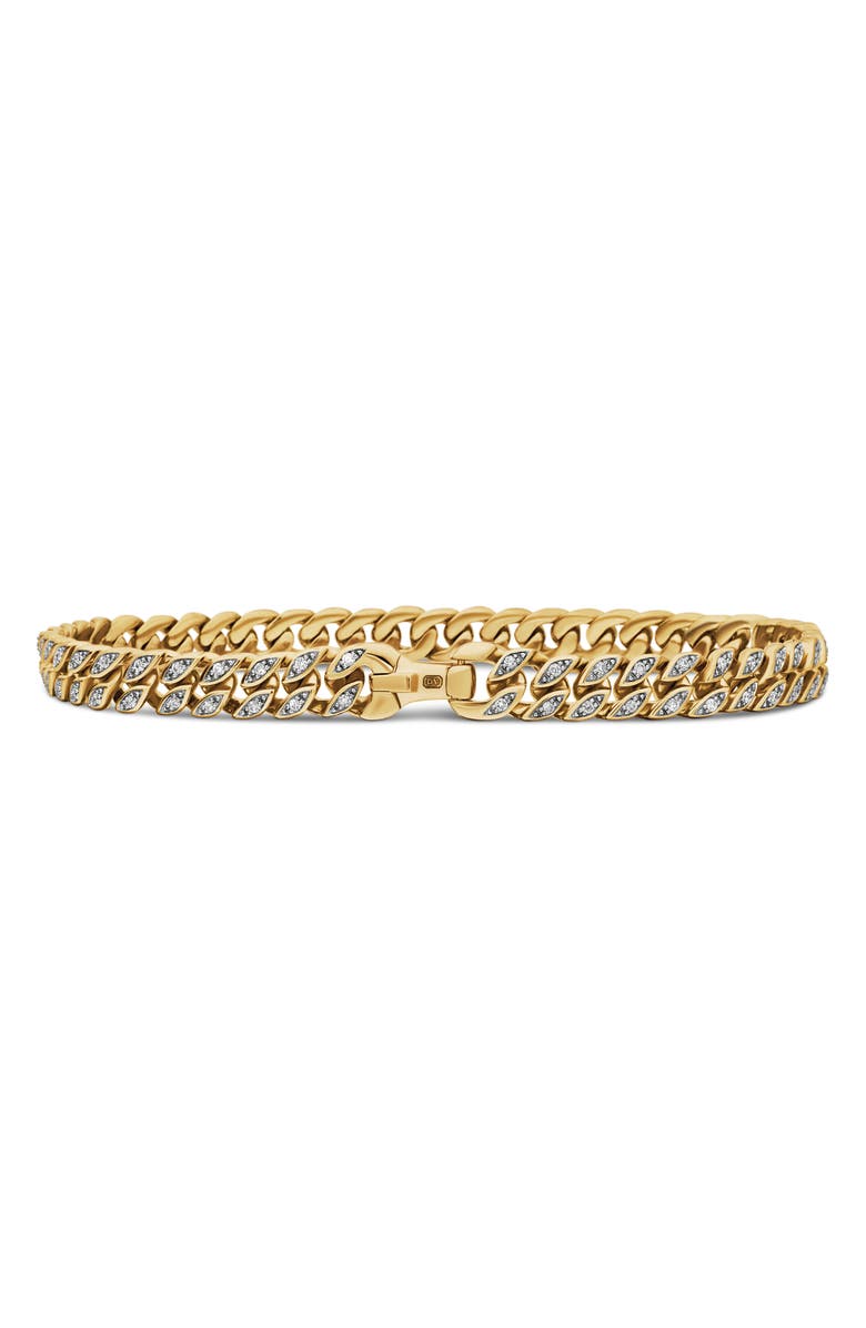David Yurman Men's Pavé Diamond Curb Chain Bracelet, Alternate, color, 18K Yellow Gold/ Diamond