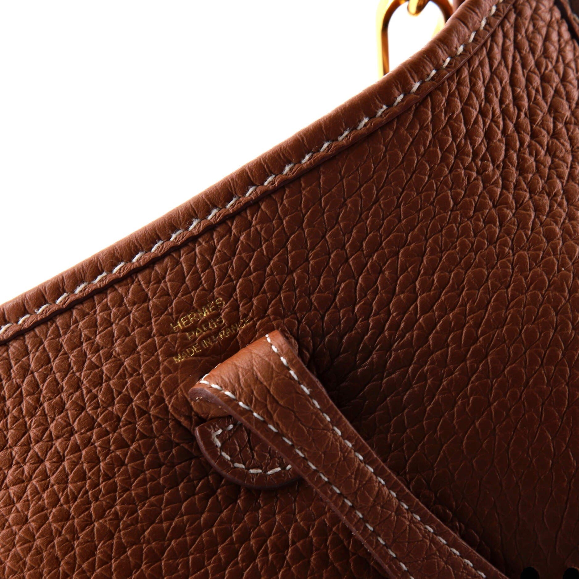 Pre-Owned Hermes Evelyne Bag Gen III Clemence TPM, Alternate, color, Gold