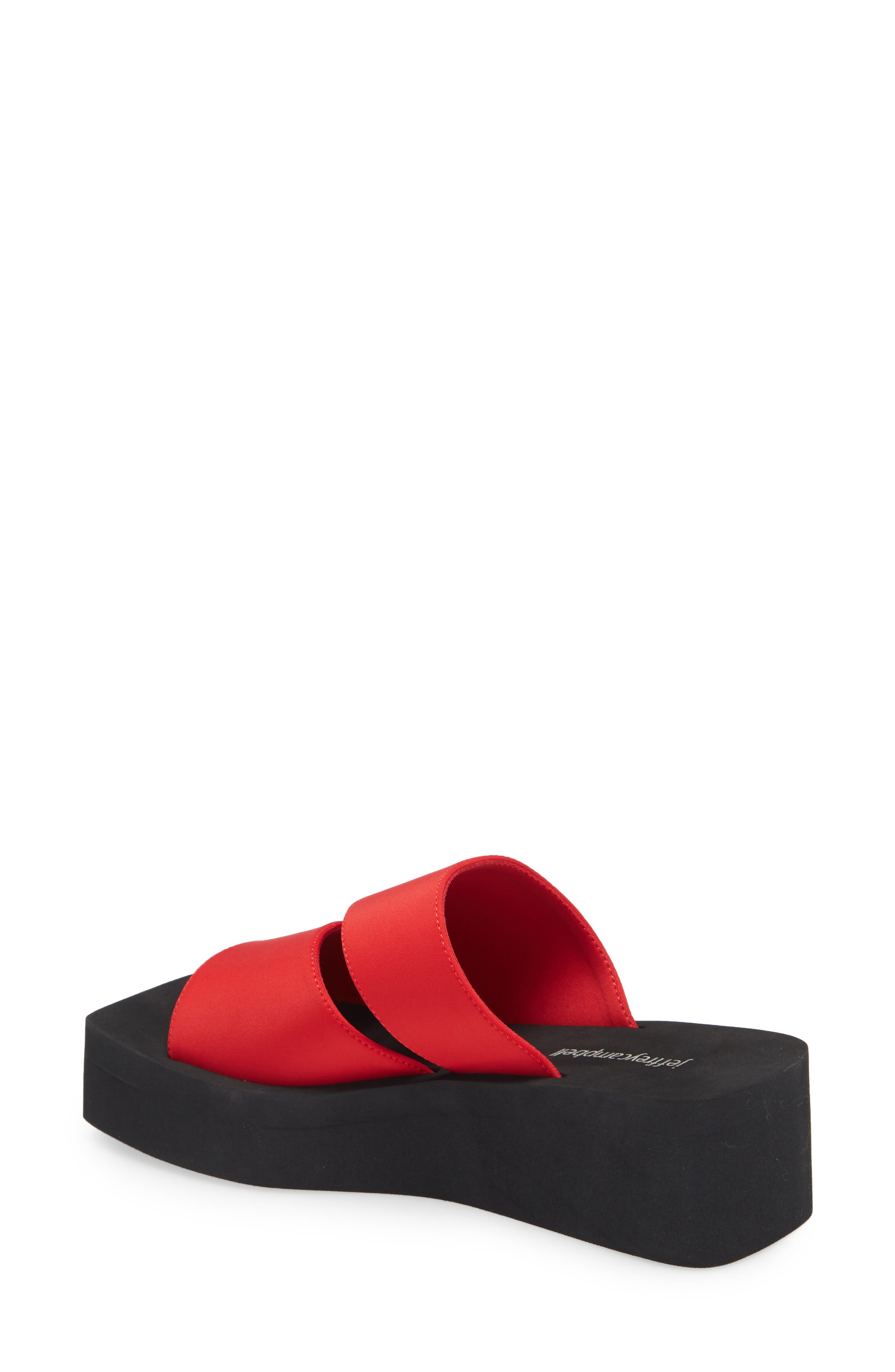 Wavey Wedge Slide Sandal, Alternate, color, RED NEOPRENE