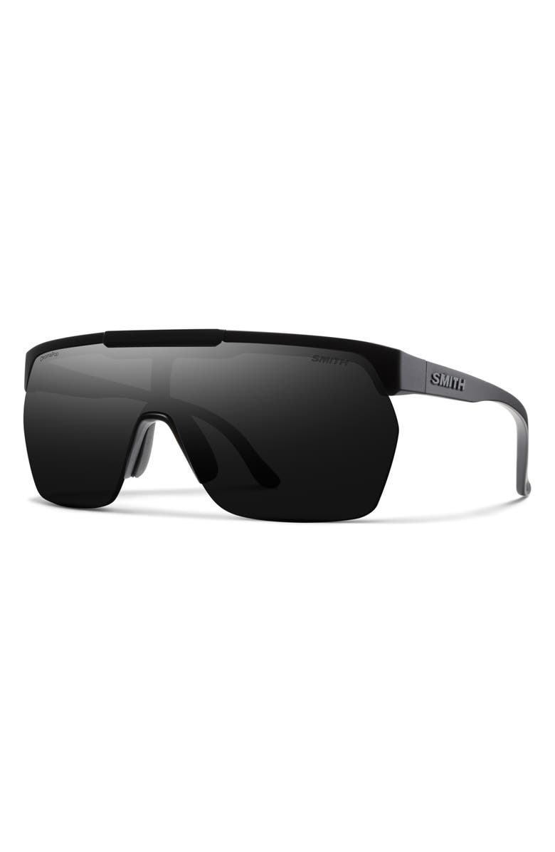 Smith XC 138mm ChromaPop<sup>™</sup> Polarized Oversize Shield Sunglasses, Main, color, Matte Black / Chromapop Black