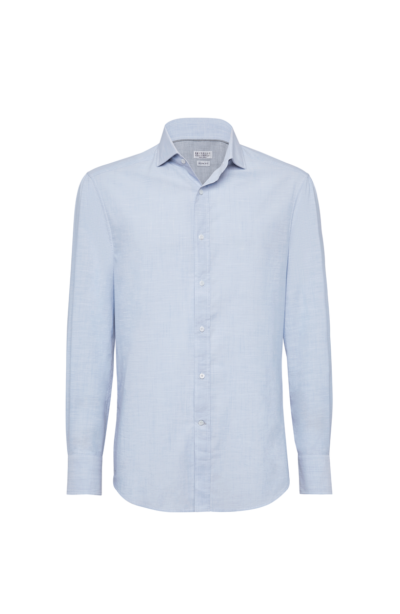 Brunello Cucinelli Oxford shirt, Main, color, Azure