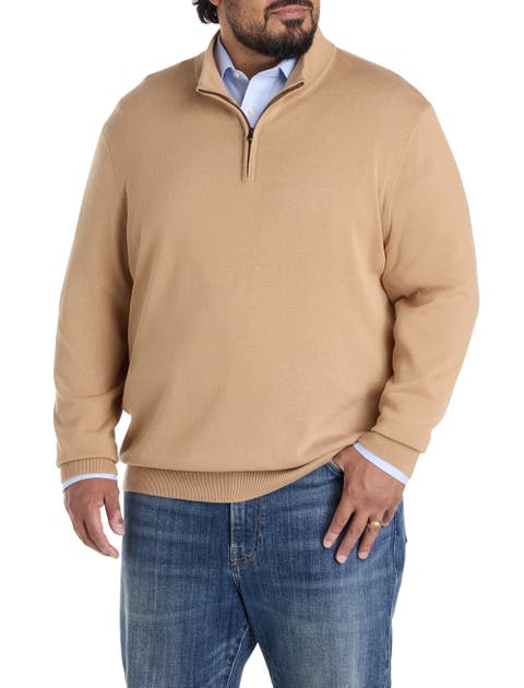 Big 
Tall Quarter-Zip Pullover Sweater