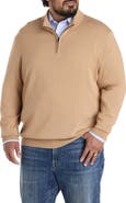 Harbor Bay by DXL Big & Tall Quarter-Zip Pullover Sweater