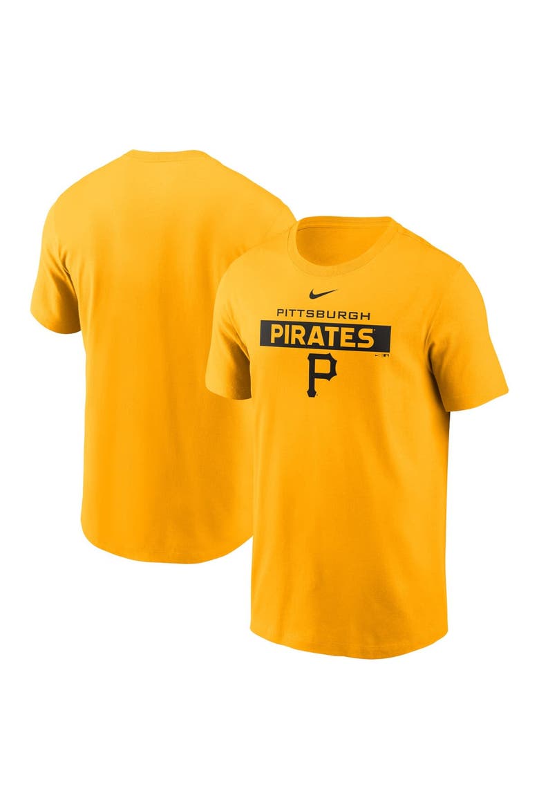 Men's Nike Gold Pittsburgh Pirates Team T-Shirt, Alternate, color, Gold