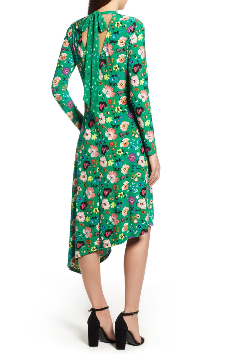 Topshop Floral Chuck On Midi Dress, Alternate, color, 