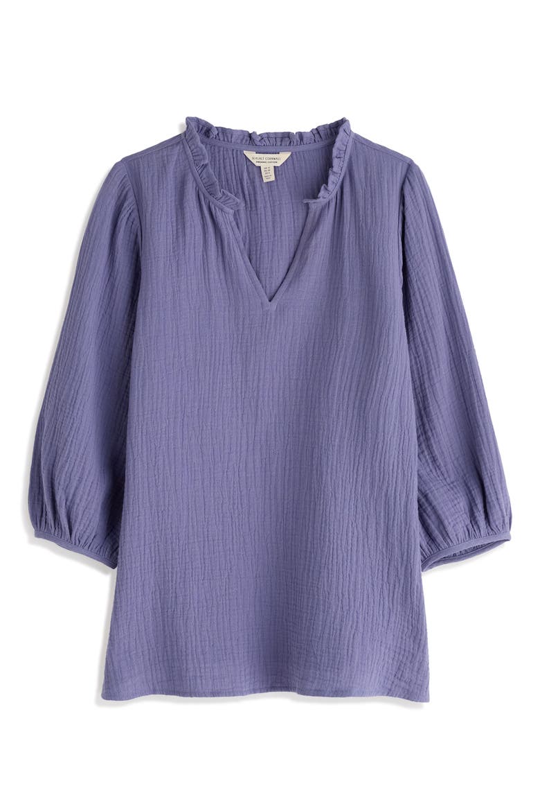 Portrait Organic Cotton Top, Alternate, color, BILBERRY