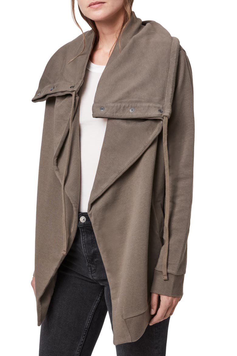 Brooke Knit Jacket, Alternate, color, KHAKI GREEN
