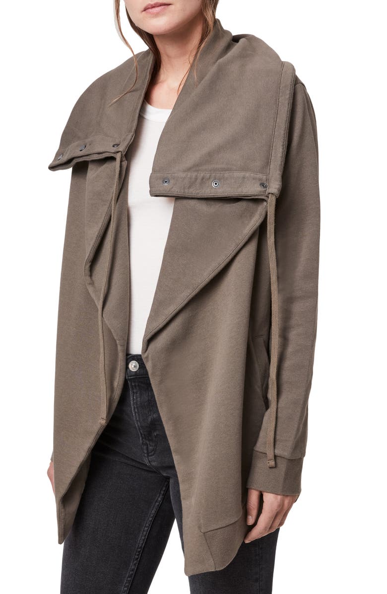 AllSaints Brooke Knit Jacket, Alternate, color, 