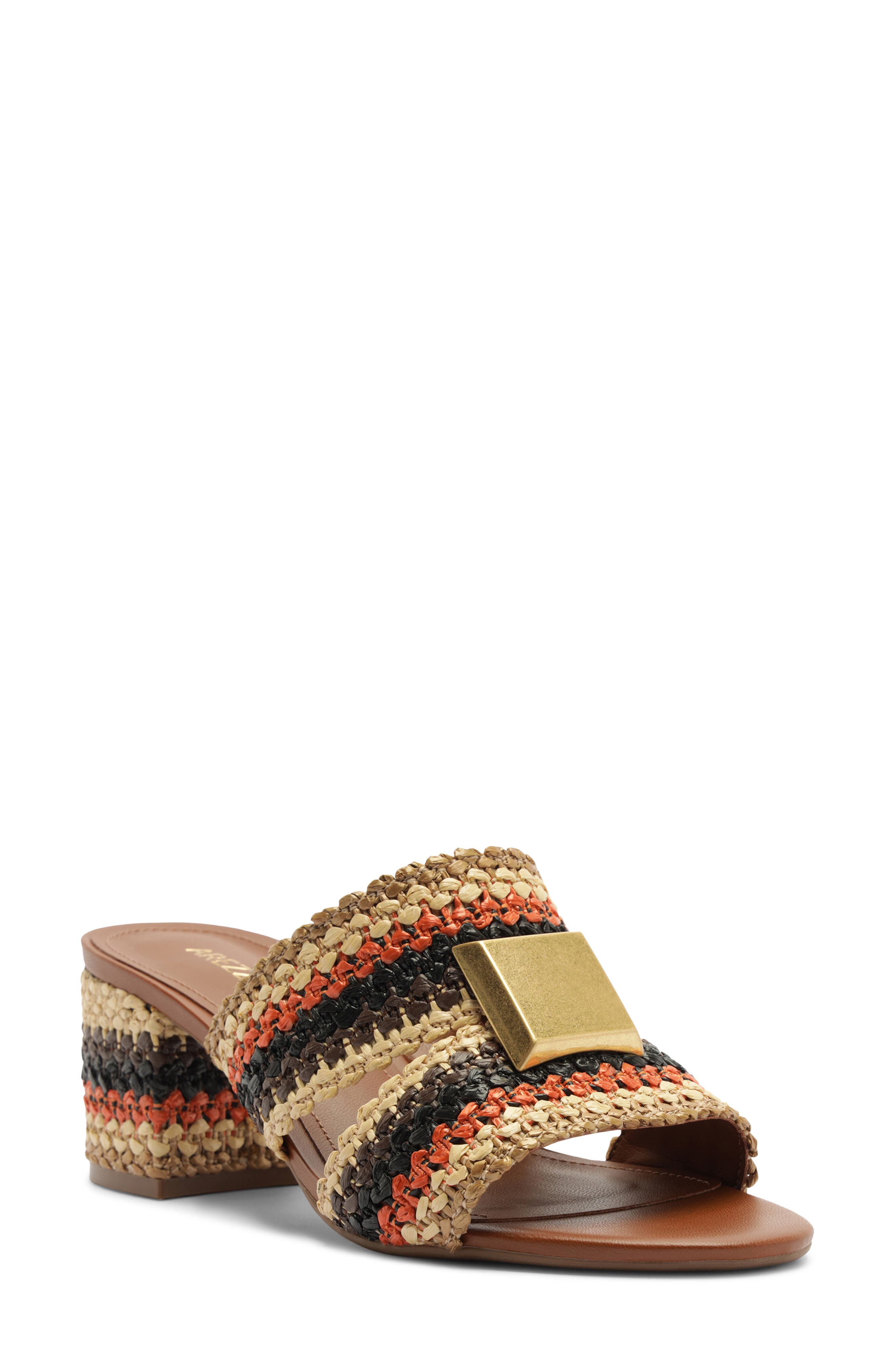 Arezzo Jackie Slide Sandal, Main, color, Multi Bronze