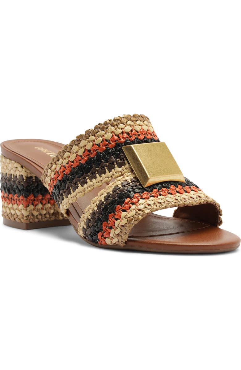 Arezzo Jackie Slide Sandal, Main, color, Multi Bronze