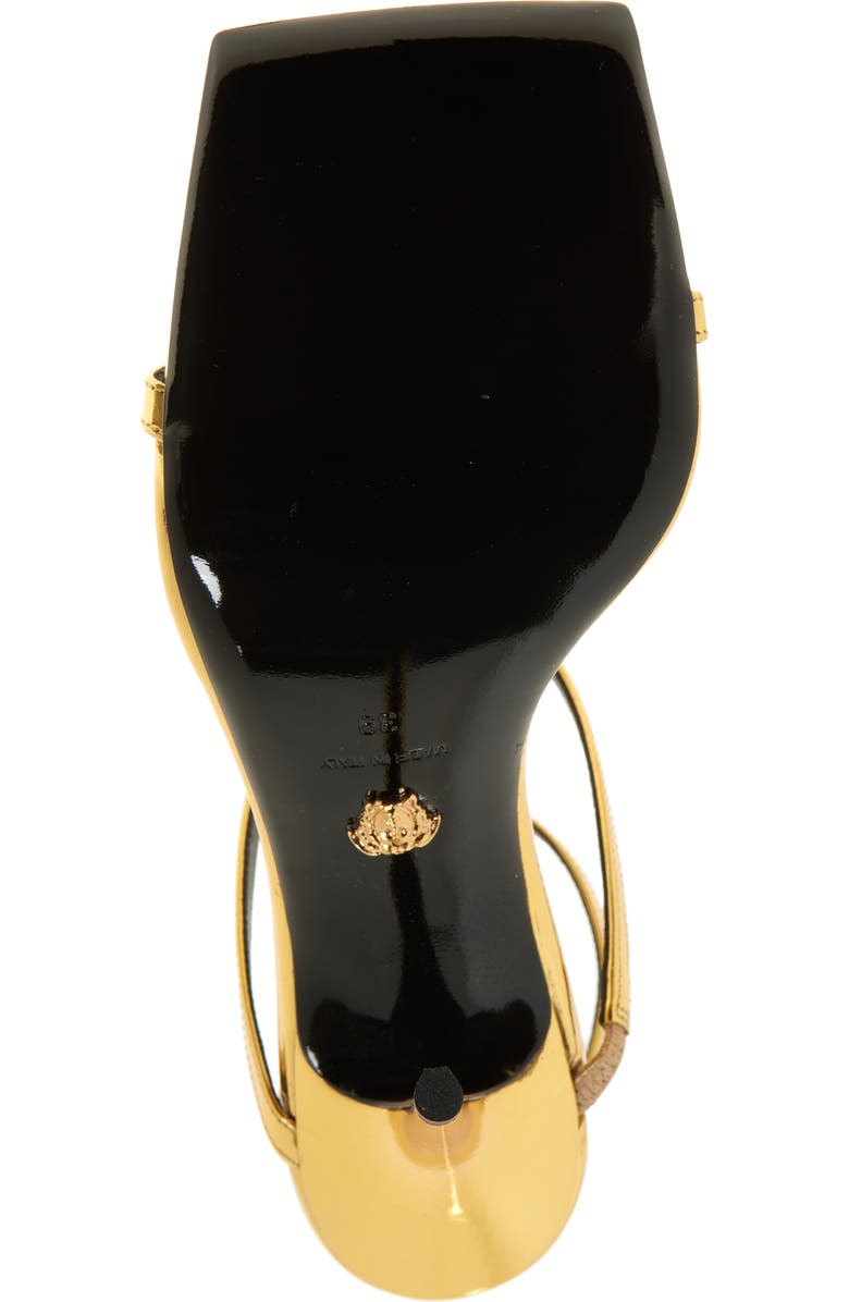 Versace V2025 Chain Metallic Sandal, Alternate, color,