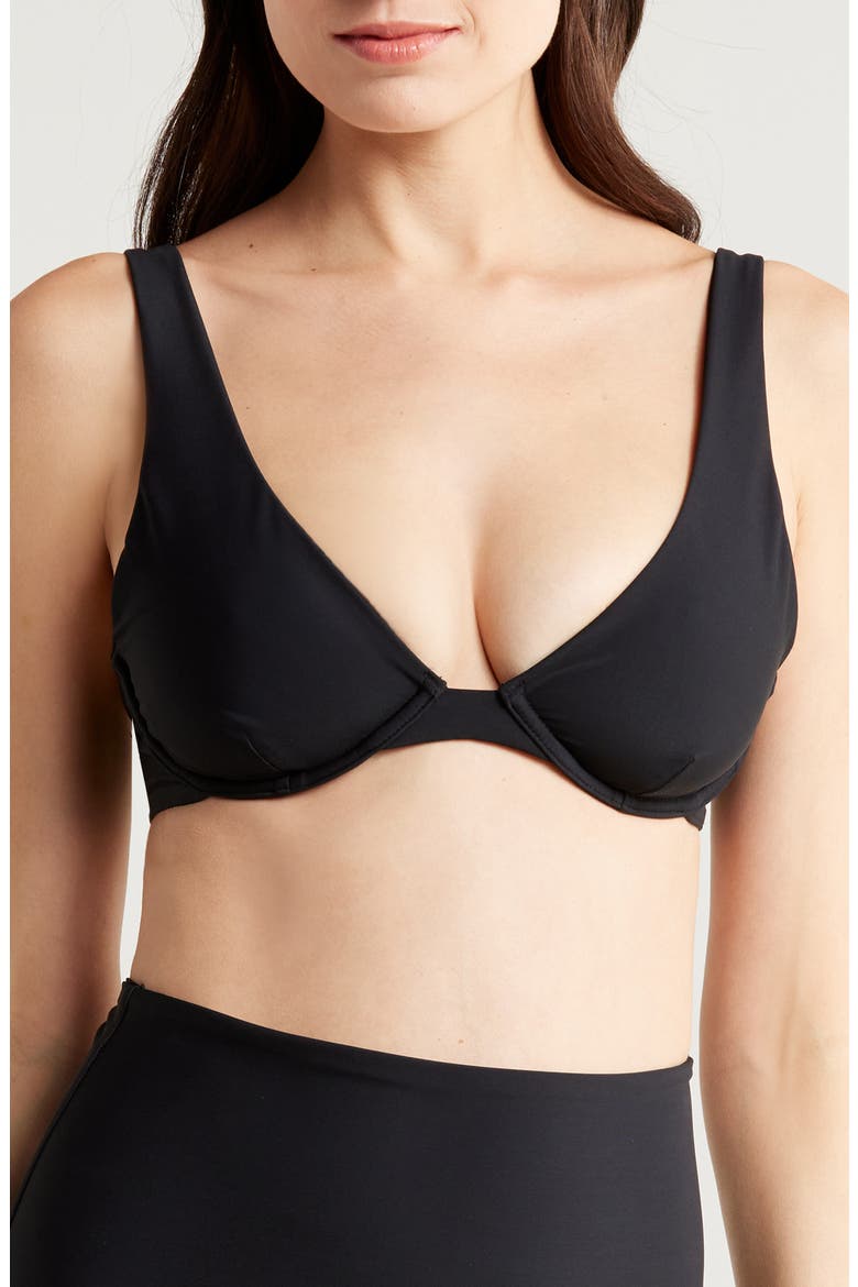 Gracie Underwire Bikini Top, Main, color, BLACK