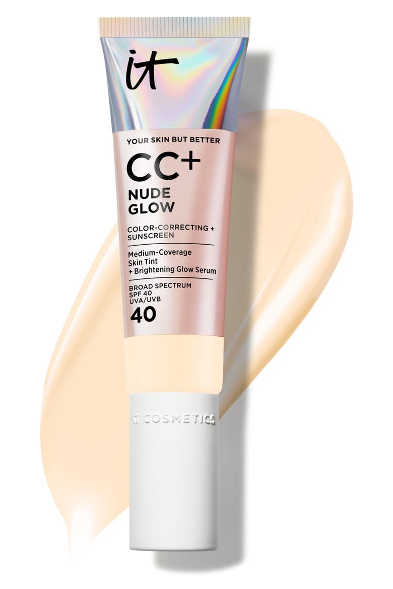 CC+ Nude Glow Lightweight Foundation + Glow Serum SPF 40, Main, color, FAIR WARM