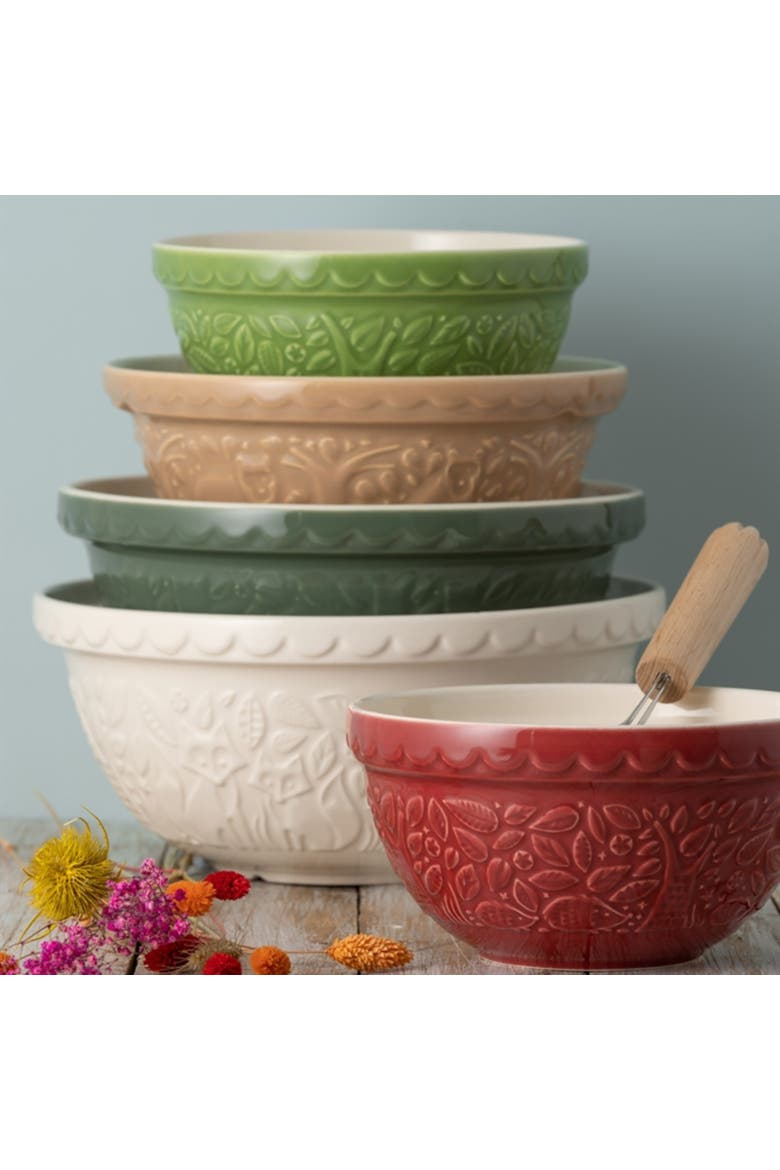 In The Forest Hedgehog Size 30 Mixing Bowl, Red, 1.15 Quart, Alternate, color, Red
