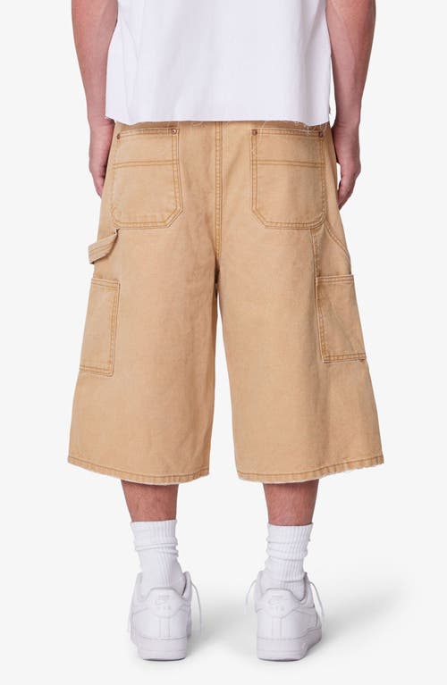 Mnml Ultra Baggy Carpenter Shorts In Neutral