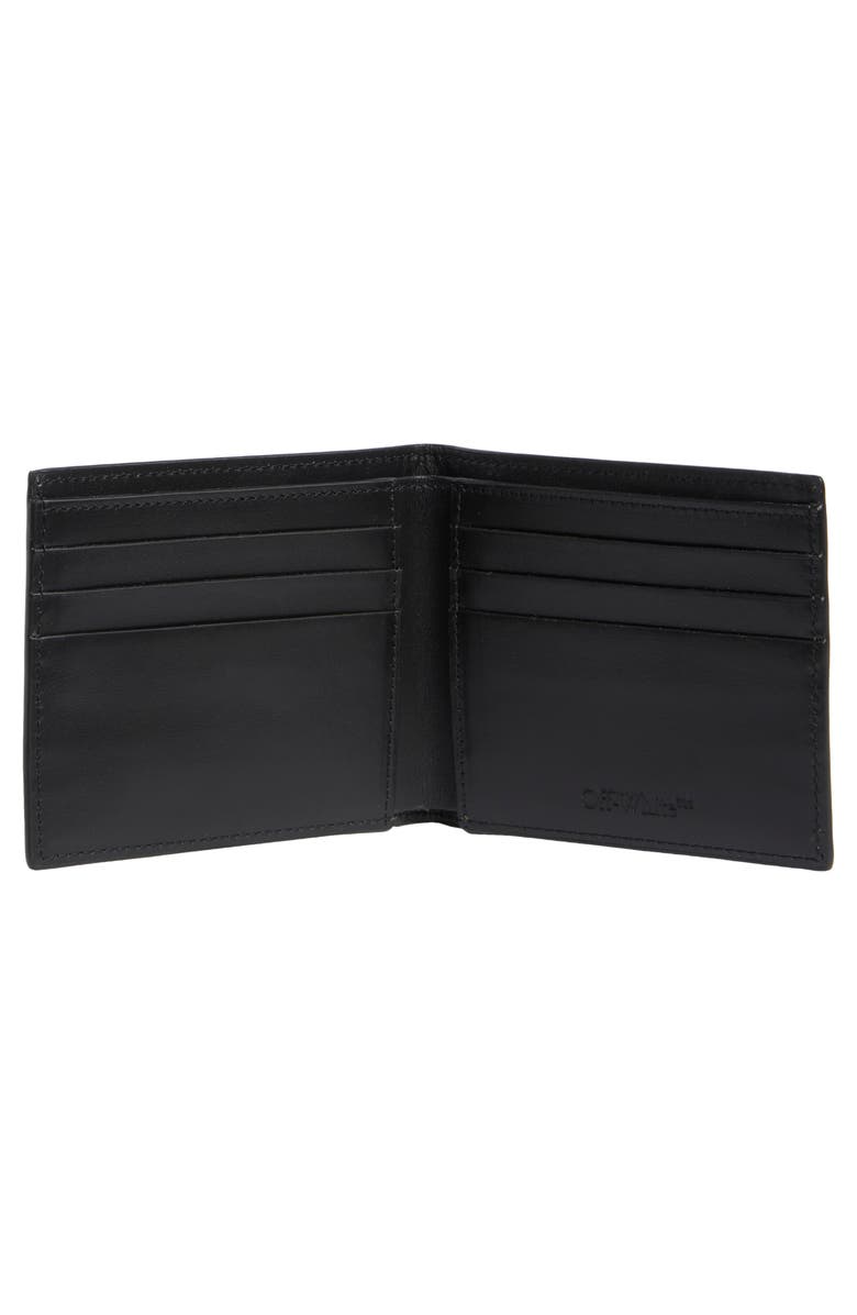 Off-White Leather Bifold Wallet, Alternate, color, 