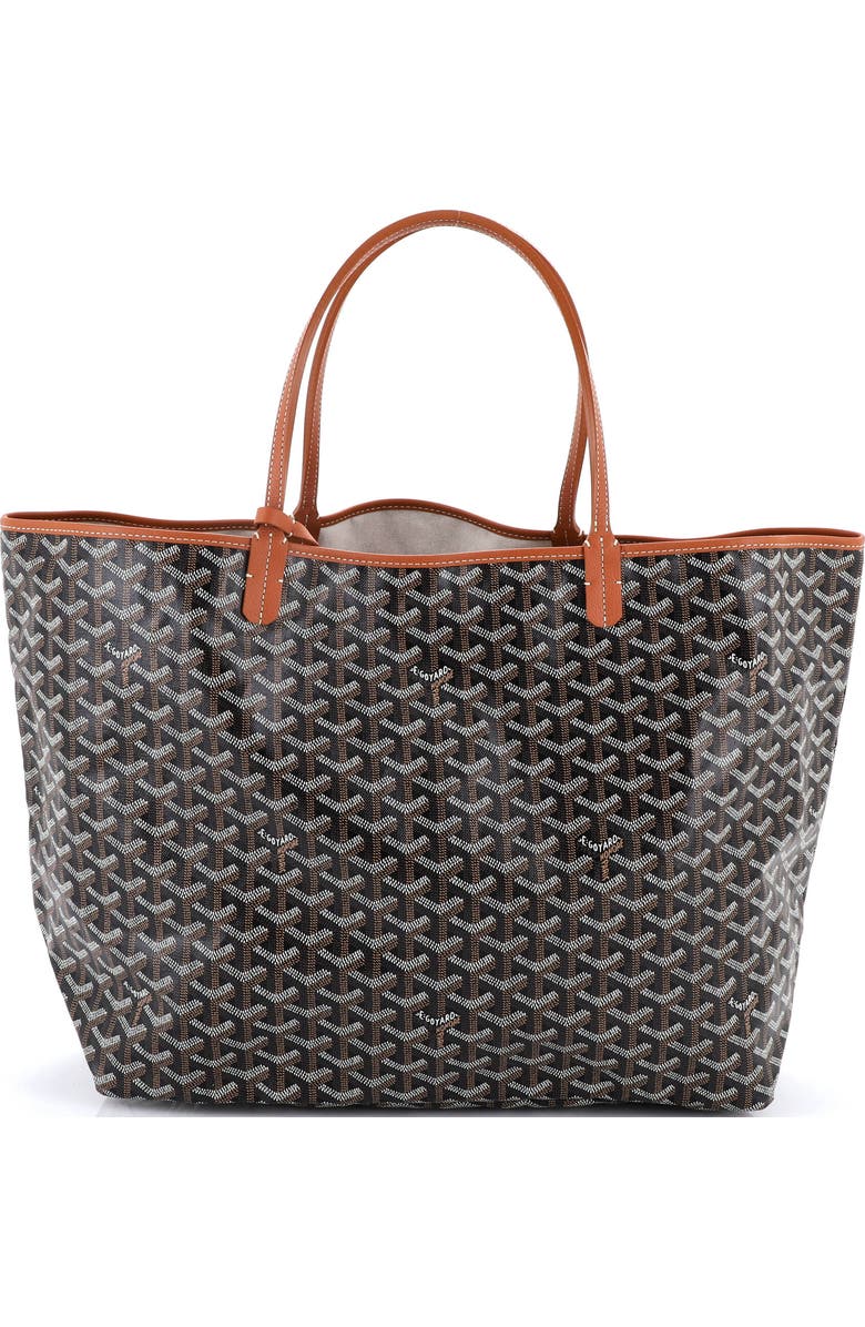 Pre-Owned Goyard Saint Louis Tote Coated Canvas GM, Main, color, Brown