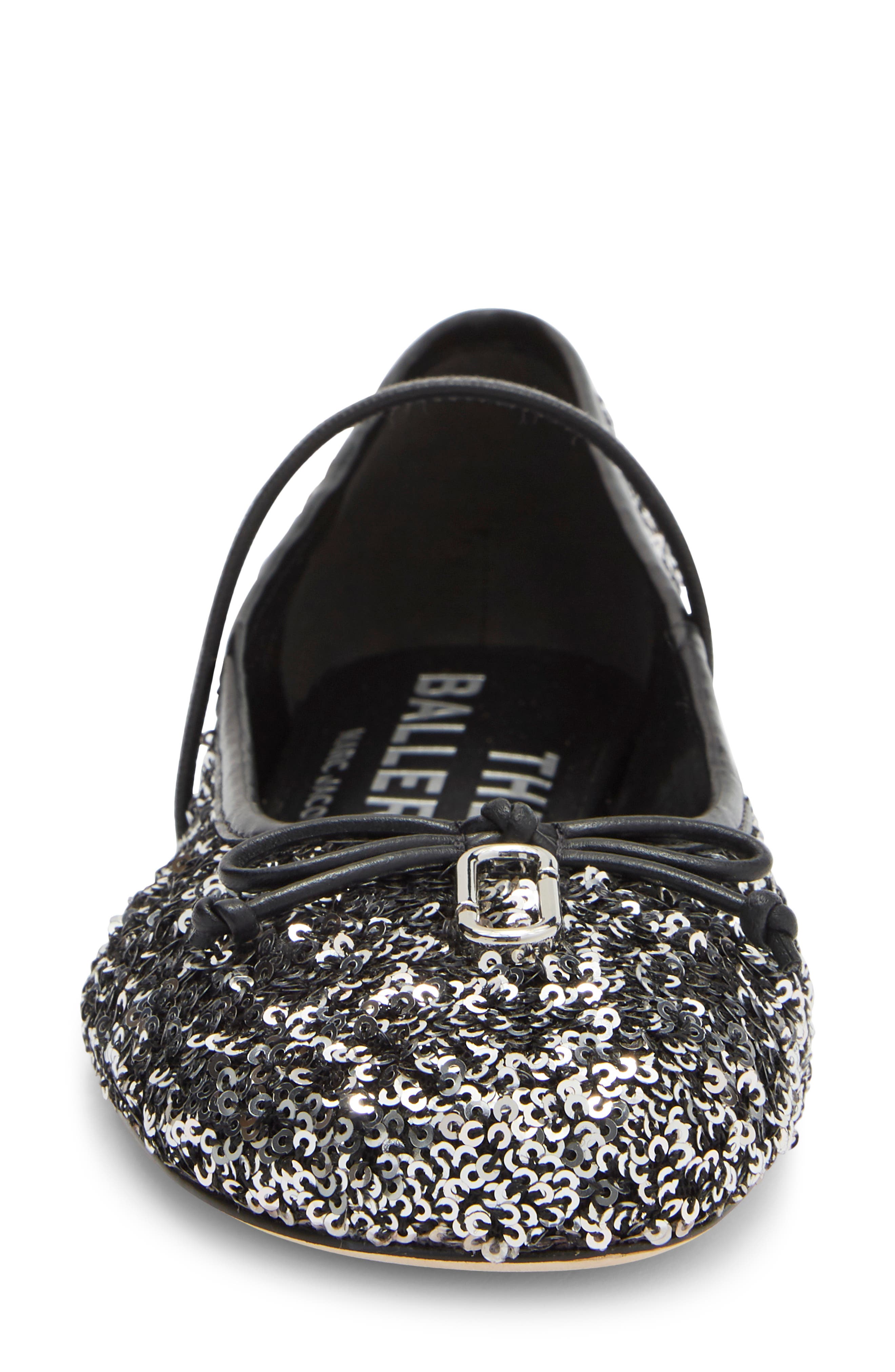 The Sabrina Ballerina Flat, Alternate, color, SILVER