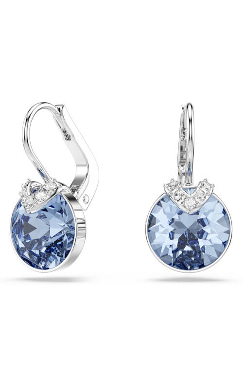 Swarovski Bella V Gold-tone Plated Drop Earrings In Blue