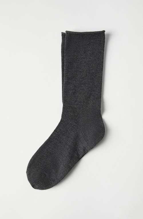Brunello Cucinelli Cashmere Knit Socks In Lead