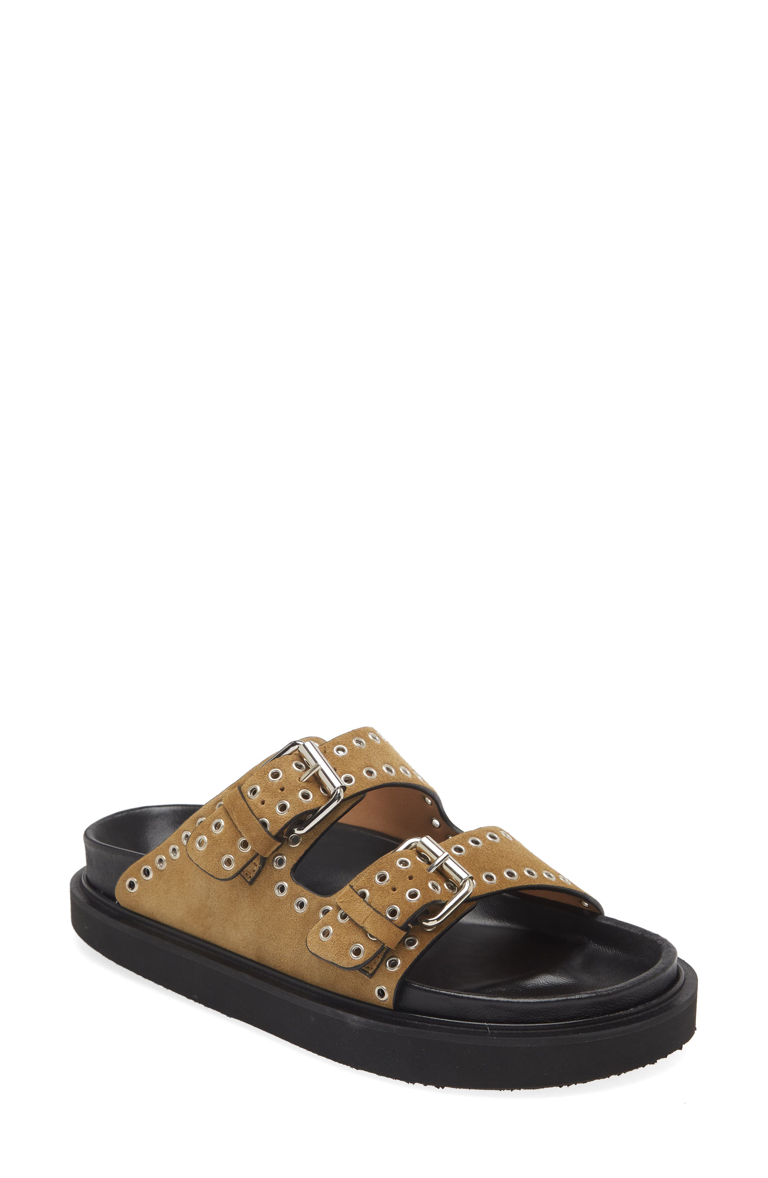 Isabel Marant Lennya Studded Slide Sandal, Main, color, 