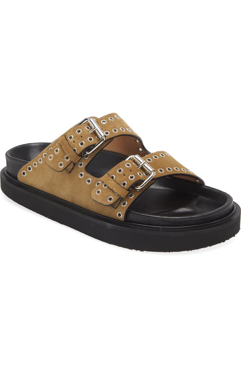 Isabel Marant Lennya Studded Slide Sandal, Main, color,