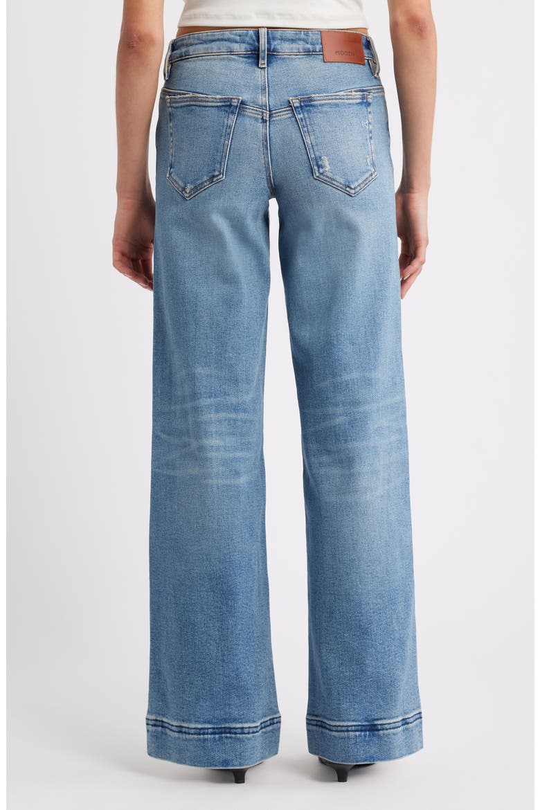 Low Rise Wide Leg Jeans, Alternate, color, MED WASH