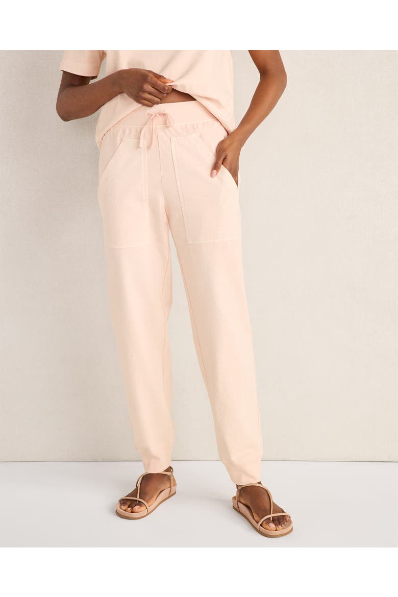Garment-Dyed Organic Cotton Jersey Knit Joggers, Main, color, Garment Dye Pale Peach