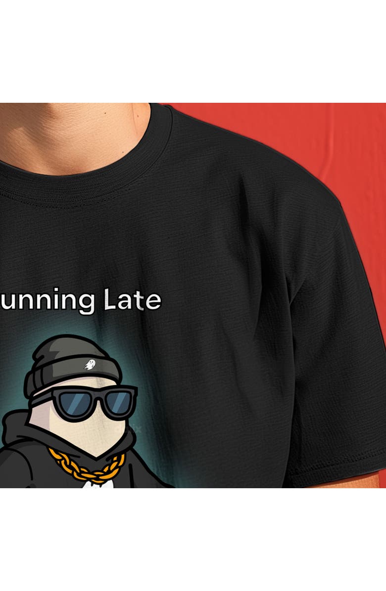 Dalix Mens Running Late Tee, Alternate, color, Black