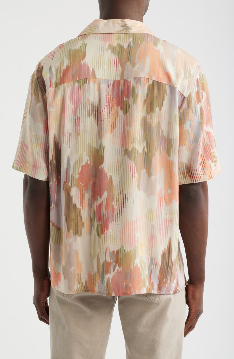Wax London Didcot Corrigated Floral Camp Shirt, Alternate, color, Pastel Multi
