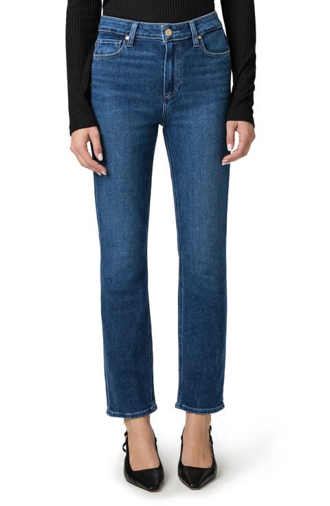 Cindy High Waist Ankle Straight Leg Jeans (Aerial)