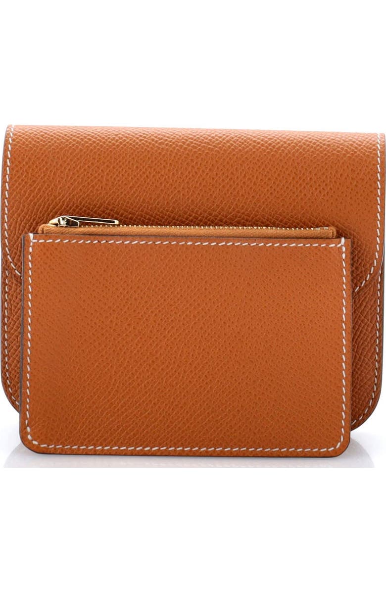 Pre-Owned Hermes Constance Slim Wallet Epsom, Alternate, color, Toffee