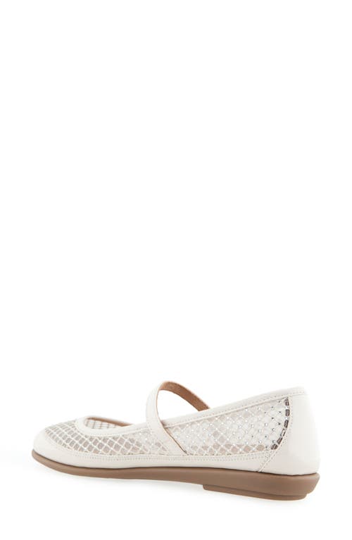 Aerosoles Baylee Mesh Mary Jane Flat In Crystal/eggnog Mesh Fabric