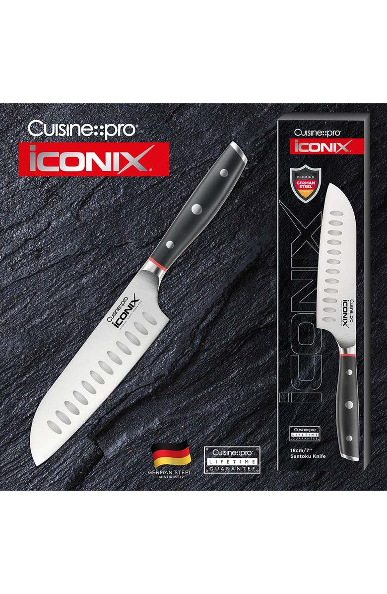 Cuisine::pro<sup>®</sup> iconiX<sup>®</sup> 7" Santoku, Alternate, color, Black