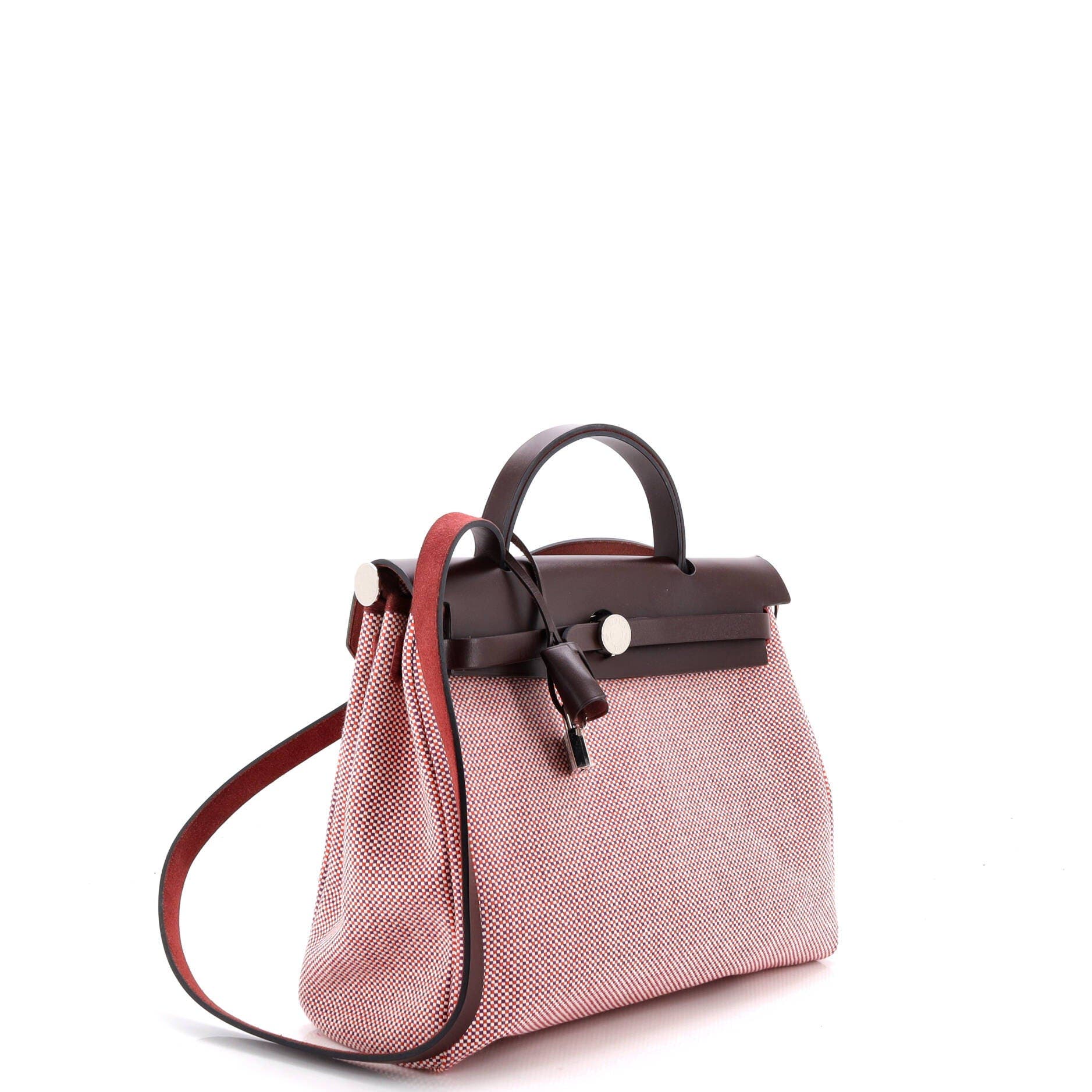 Herbag Zip Criss Viking Toile and Leather 31, Alternate, color, Rouge Sellier