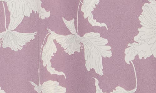 Nordstrom Rack Long Sleeve Crepe Button-up Shirt In Purple Morn Terrace Floral