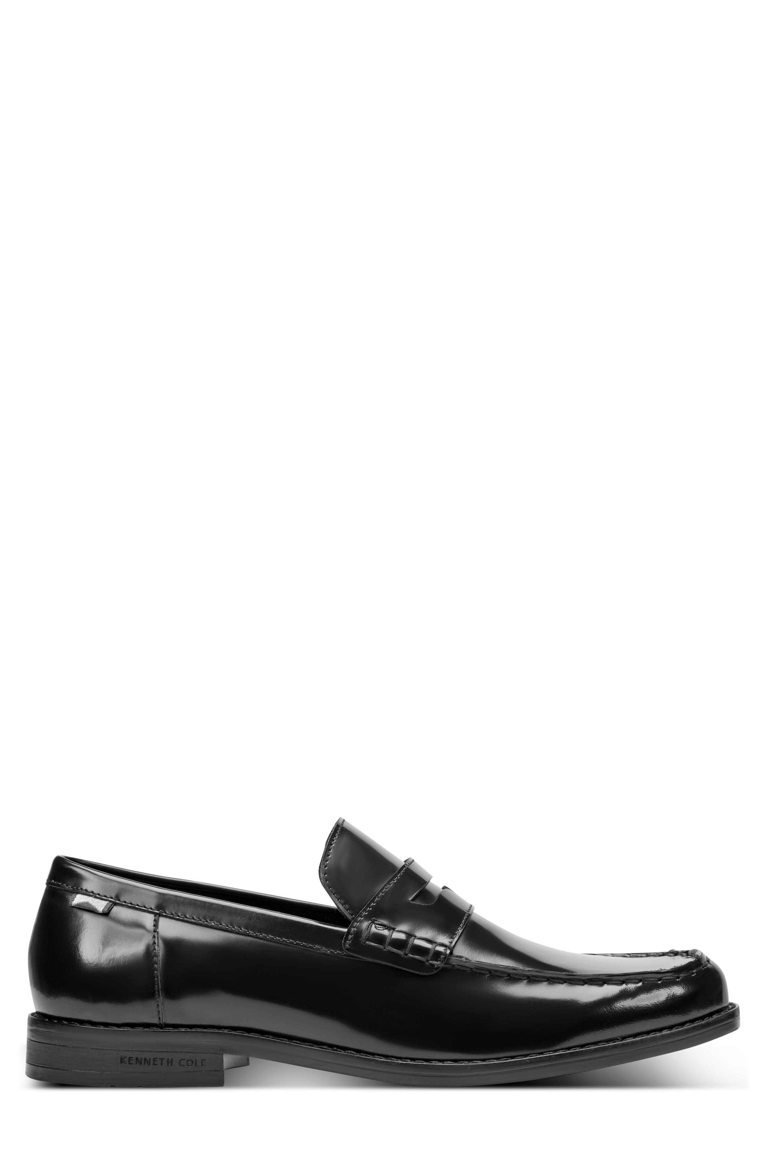 Kenneth Cole New York Paco Leather Penny Loafer, Alternate, color, Black