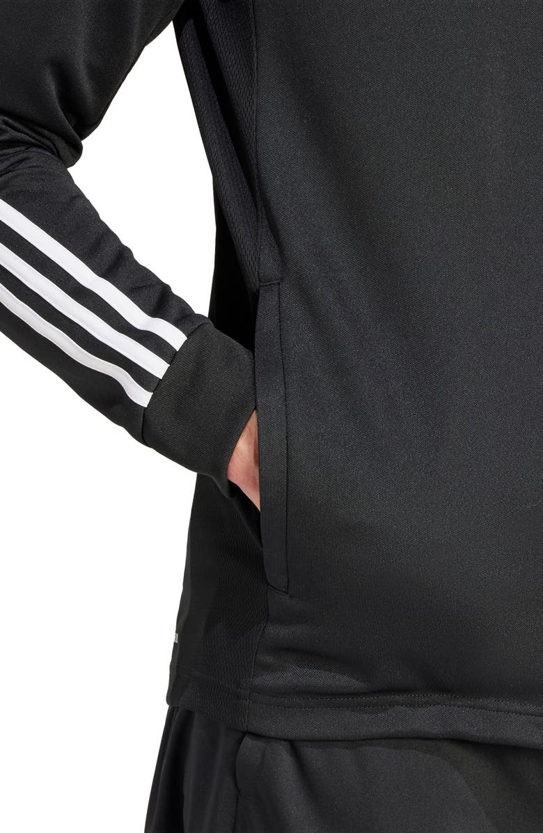 adidas Sereno AEROREADY 3-Stripes Jacket, Alternate, color, Black/ White