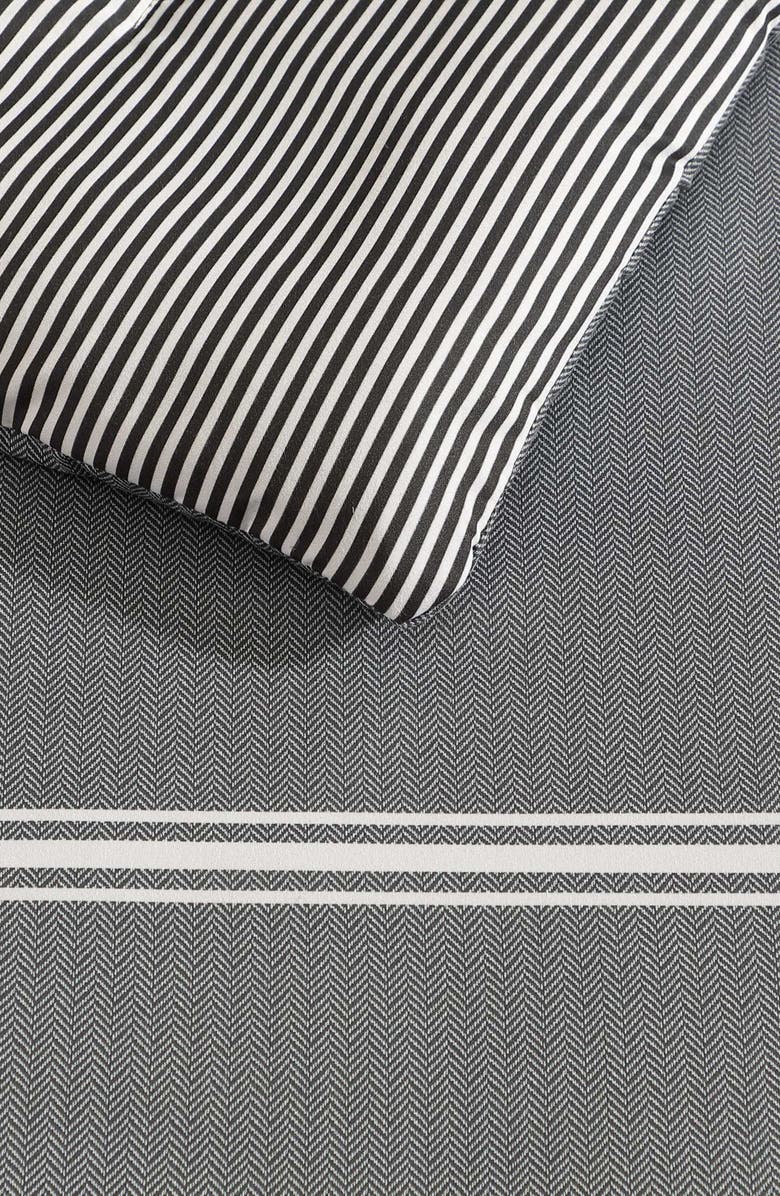 Eddie Bauer Chevron & Stripes Comforter & Sheets Bed Set, Alternate, color, White/ Grey