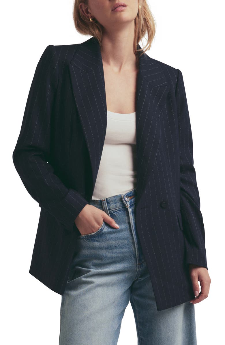 Favorite Daughter The Suits You Chalk Stripe Blazer, Main, color,