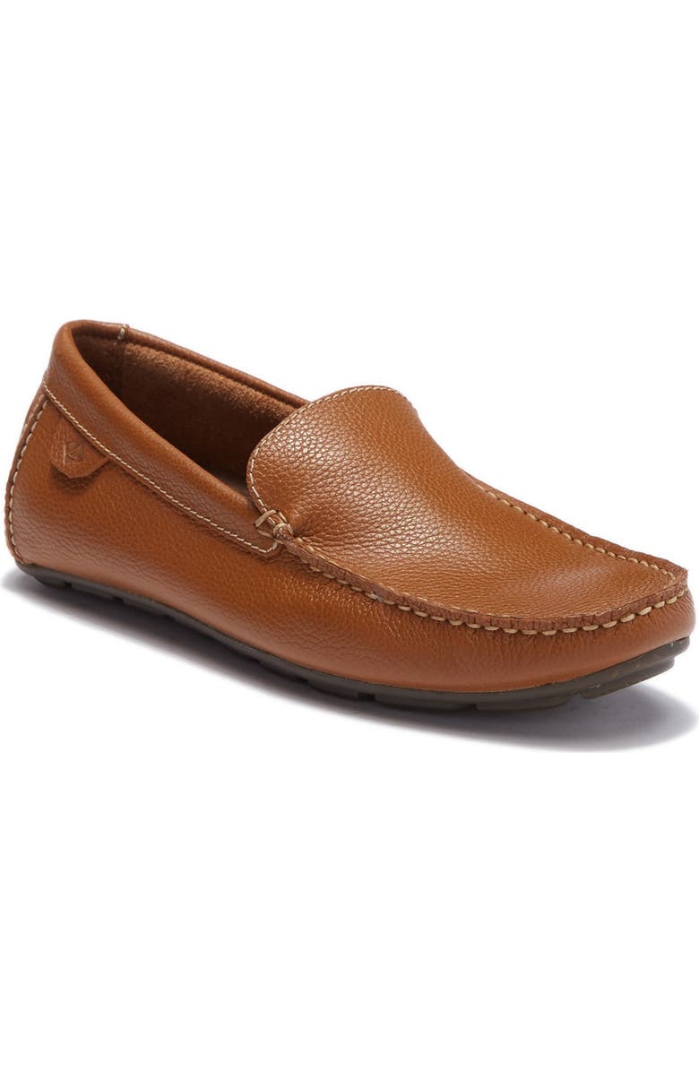 Sperry Wave Leather Venetian Driver - Wide Width Available, Main, color, Tan