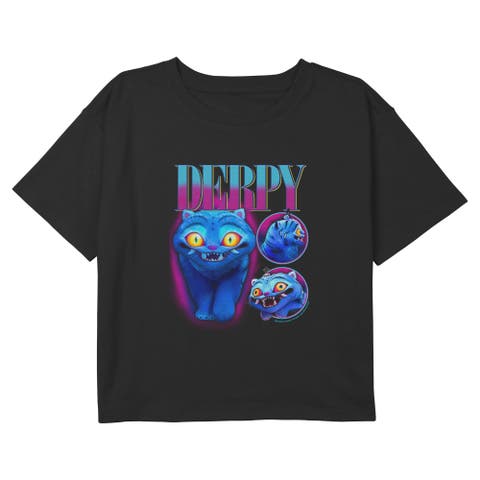 Girls' Supernatural Happy Derpy Cropped T-Shirt