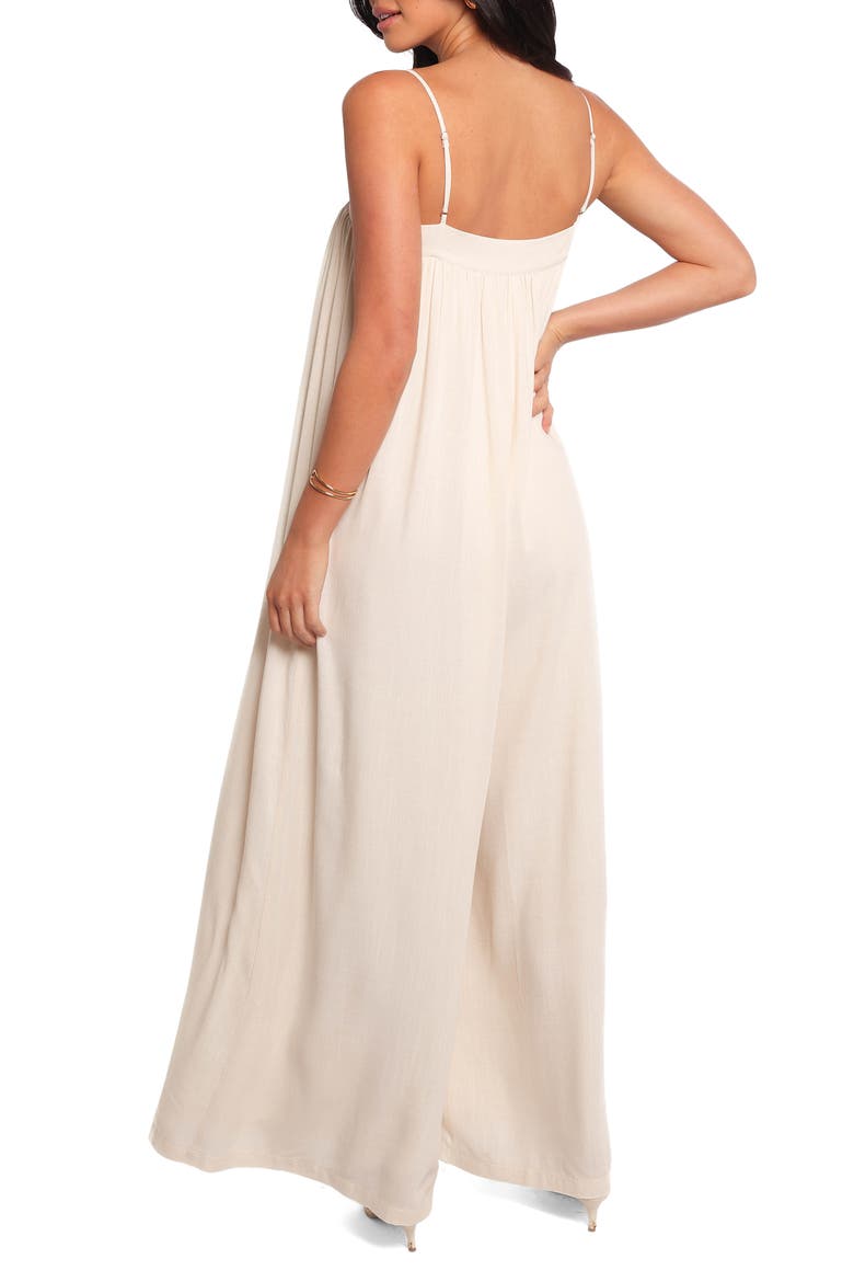 Abegail Flowy Wide Leg Jumpsuit, Alternate, color, CREAM