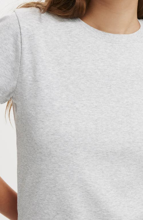Cotton On The One Rib Crewneck T-shirt In Grey Marle
