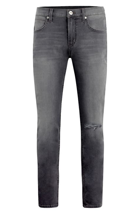 Men's grey skinny fashion jeans