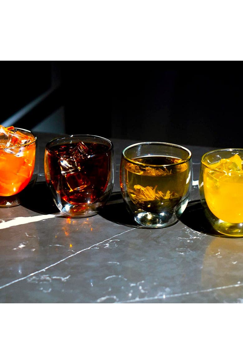Double Wall Glass Coffee Mugs Cups - 12oz - Set of 4, Alternate, color, Clear