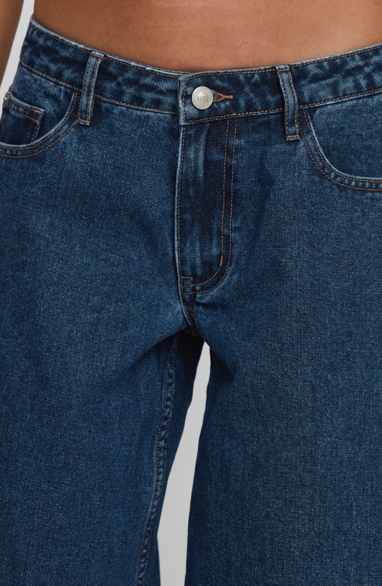 Princess Polly Ramos Low Rise Wide Leg Jeans, Alternate, color, Dark Blue Wash