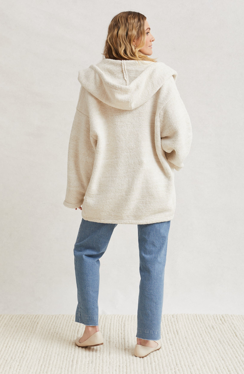 Kashwere Apparel Womens Oversized Coat In Creme Malt