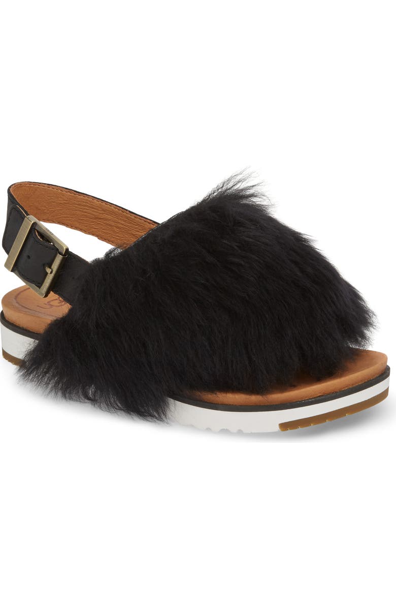 UGG<sup>®</sup> Holly Genuine Shearling Sandal, Main, color,