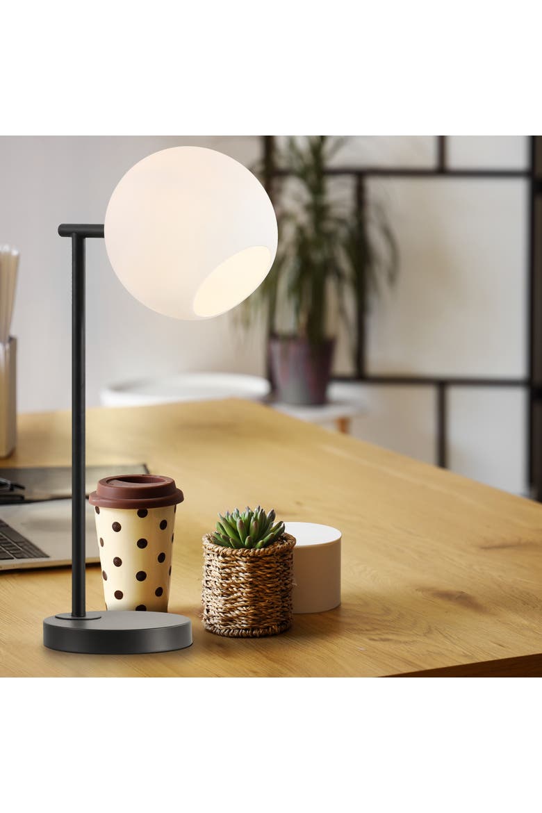 Charles Contemporary Modern Metal/Marble LED Table Lamp, Alternate, color, Black